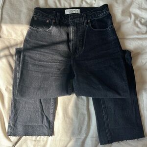 Abercrombie black straight jeans